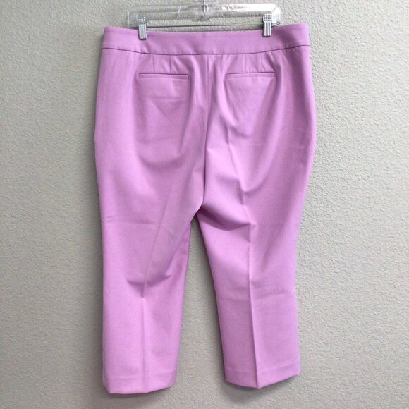 Talbots Cropped Pants Women’s Size 16P Trouser Slacks Career Lavender - Picture 8 of 8